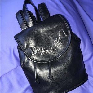 Vintage mini backpack with Silver Charm
